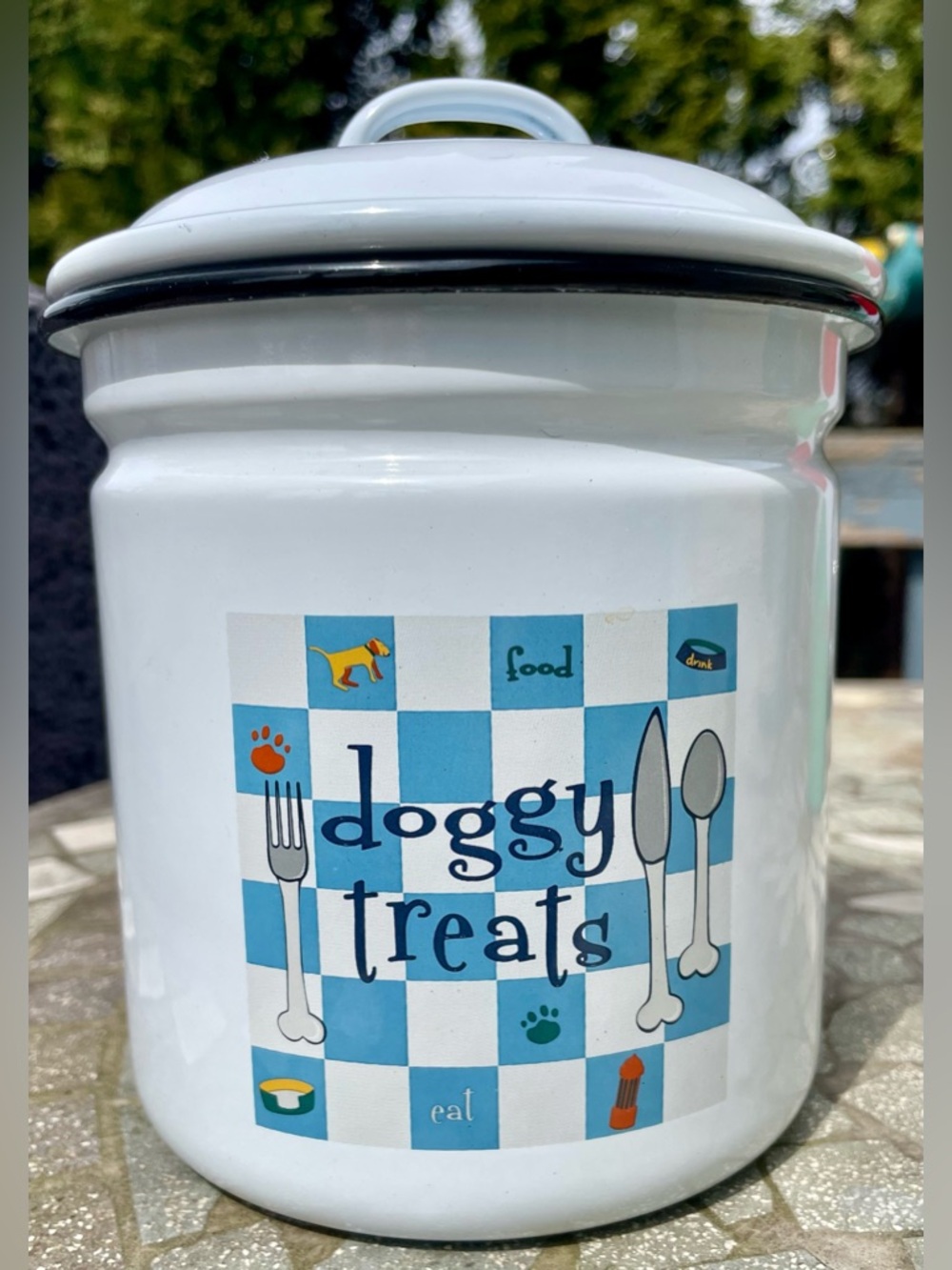 Tin "Doggy Treats" Canister